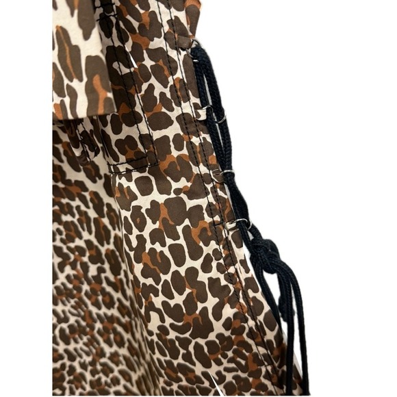 Tory Burch NWT Reva Leopard Shirt Dress Animal Print Pockets Mini Dress Size 6 - Picture 6 of 11